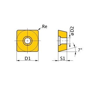 OPTIMUM Břitové destičky S/90°, 5 ks 3441280