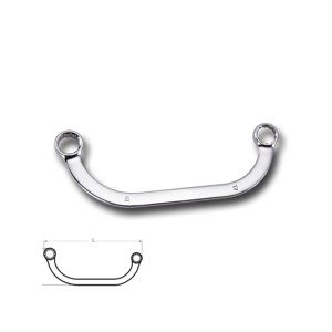 Zahnutý očkový klíč HONITON Dostupné varianty: Zahnutý očkový klíč HONITON 10x12 mm