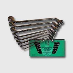 Sada vyhnutých očkových klíčů (8ks) GK TOOLS 6-22 mm