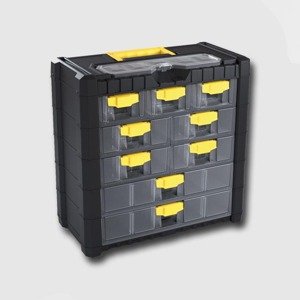 PROSPERPLAST Plastový organizér závěsný MULTICASE CARGO 400x200x392 červené úchyty