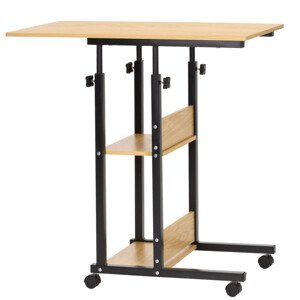 Mobilní psací stůl 80x40x76-86 cm SPRINGOS HF0060 světle hnědý