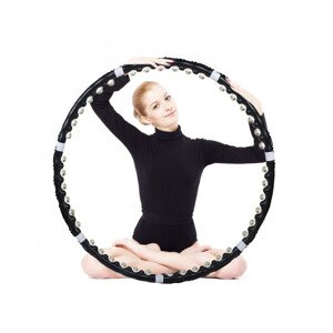 Springos Hula hop s kuličkami 85 cm černá