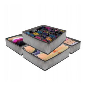 Organizéry do zásuvky sada 4ks, šedé SPRINGOS HA3022