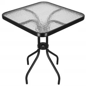 Zahradní stolek 60x60 cm SPRINGOS BISTRO černý