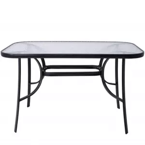 Zahradní stůl 120x70 cm SPRINGOS TOSCANA černý