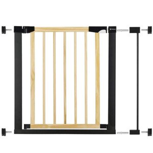 Bezpečnostní zábrana 75-89 cm SPRINGOS BABYLOCK hnědá/černá