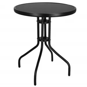 Zahradní stolek 60 cm SPRINGOS BISTRO BLACK černý
