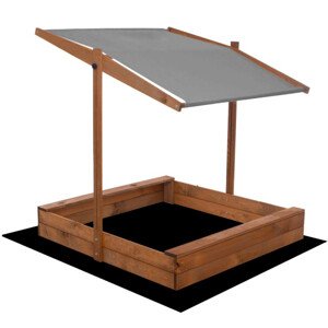 Dětské pískoviště se stříškou 120x120 cm SPRINGOS + podložka