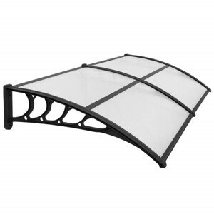 Vchodová stříška 200x95 cm SPRINGOS POLYROOF černá transparentní