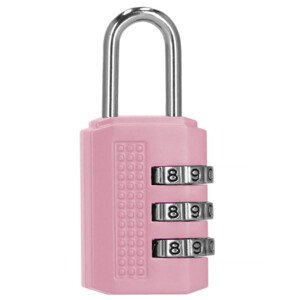 Visací zámek na kód SPRINGOS GA0074 růžový