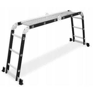 Multifunkční žebřík 4x3 příčky + podlážka DRABEST DU4x3 STEEL 125 kg