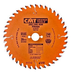 CMT Orange Pilový kotouč finální řez D165x2,2 d20 Z40 HW 292.165.40H