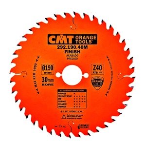 CMT Pilový kotouč pro elektronářadí, finální řez D190x2,6 d30 Z40 HM