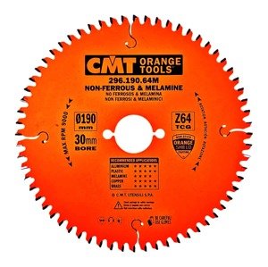 CMT Pilový kotouč na lamino, plast a neželezné kovy D190x2,8 d30 Z64 HM