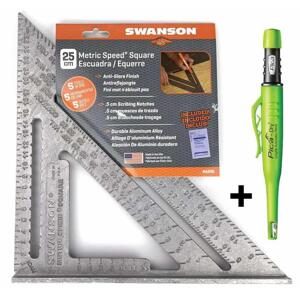 Swanson - " Speed Square " metrický tesařský úhelník + tužka Pica