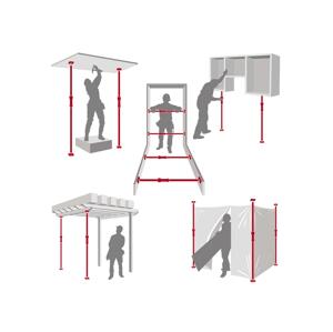 Teleskopické podpěrné stavební tyče rozpětí: P3 - 155-290 cm