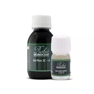 Rubio Monocoat Rubio | Oil Plus 2C Pure - bezbarvý olej s akcelerátorem Velikost balení: 130ml, Oil Plus 2C: Oil Plus 2C - Pure, ml na metr: 20