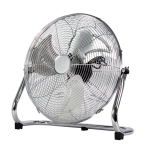 Podlahový ventilátor  v chromovém provedení, Ø 45 cm