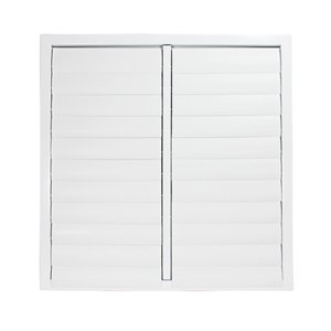 Kovová větrací mřížka se samotížnými lamelami bez příruby 805x805 mm, bílá