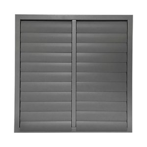 Kovová větrací mřížka se samotížnými lamelami bez příruby 635x635 mm, šedá