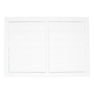 Plastová větrací mřížka bez příruby se samotížnou žaluzií 514x303 mm, bílá