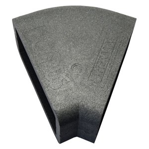 Izolace hranatého pvc horizontálního kolena 45°, 204x60 mm