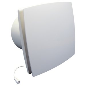 Ventilátor s předním panelem a tahovým spínačem na 12V do vlhkého prostředí Ø 150 mm