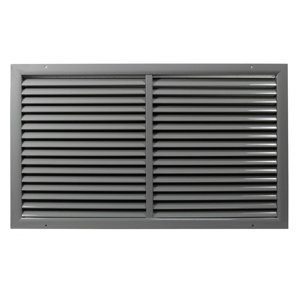 Ventilační mřížka z vysoce kvalitního extrudovaného hliníku s výztuhou 500x400 mm, šedá