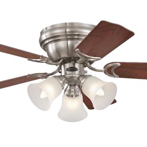 Stropní ventilátor se světlem a řetízkovým ovládáním Westinghouse CONTEMPRA TRIO 72073, Ø 90 cm