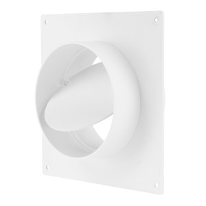 PVC montážní rámeček se spojkou a zpětnou klapkou pro potrubí Ø 100 mm