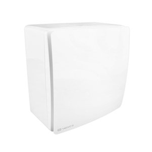 Ventilátor do koupelny se zpětnou klapkou, čidlem vlhkosti a vyšším tlakem Ø 80 mm, horizontální