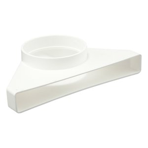 PVC redukce kulatá/hranatá 90° Ø 100 mm / 308x29 mm