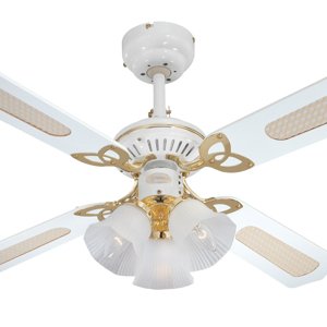 Stropní ventilátor se světlem a řetízkovým ovládáním Westinghouse PRINCESS TRIO 78324, Ø 105 cm