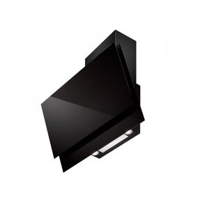 Moderní nástěnný odsavač par Black Tie 80 cm, černé sklo