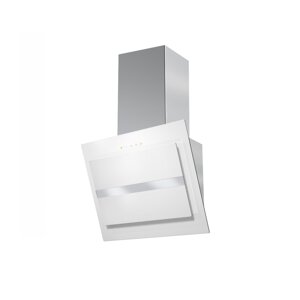 Moderní nástěnný odsavač par Northia nerez s bílým sklem, 60 cm