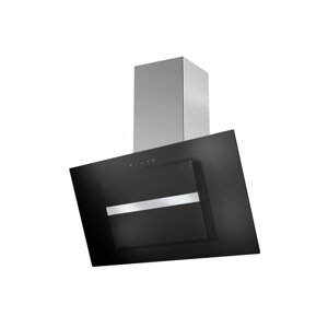 Moderní nástěnný odsavač par Northia nerez s černým sklem, 90 cm