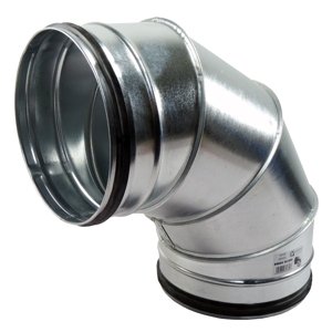Kovové koleno kulaté 90° s těsnící gumou Ø 355 mm