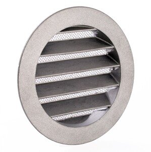 Kovová větrací mřížka Ø 315 mm s přírubou a síťkou proti hmyzu