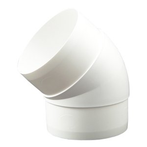 PVC koleno kulaté 45° pro odbočení vzduchovodů Ø 150 mm