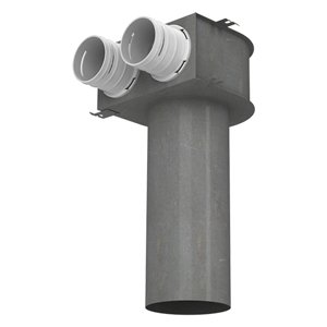 Kovový konektor do stropu pro potrubí Dalap Flexitech Ø 75 mm, 2 příruby