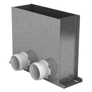 Kovový konektor do podlahy pro potrubí Dalap Flexitech Ø 75 mm, 2 příruby