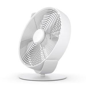 Stolní ventilátor s plynule nastavitelným výkonem TIM v bílé barvě