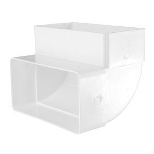 PVC koleno hranaté vertikální 90°, 204x60 mm