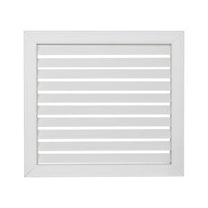 PVC ventilační mřížka bílá s pevnou žaluzií 600x211 mm