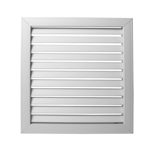 PVC ventilační mřížka šedá s pevnou žaluzií 600x211 mm