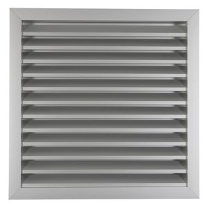 Hliníková větrací mřížka s pevnými lamelami 450x450 mm