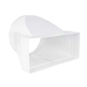 PVC redukce z kruhového na hranaté potrubí Ø 150 mm / 220x90 mm, vodorovná