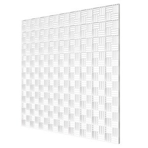 Větrací mřížka do minerálního podhledu z vysoce kvalitního plastu 595x595 mm, bílá