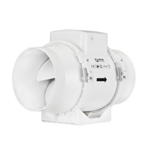 Ventilátor do potrubí axiální plastový s časovým spínačem Ø 100 mm