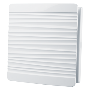 Dekorativní PVC mřížka se síťkou a krytem s motivem pruhů 160 x 160 mm, bílá